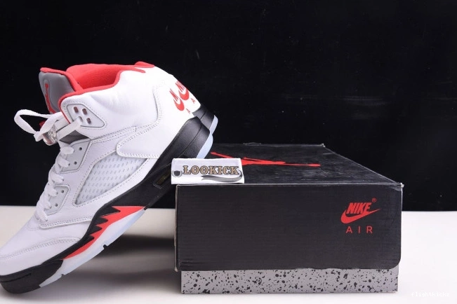 (2020) Red Silver 5 Air Tongue Jordan Retro Fire DA1911-102 1209